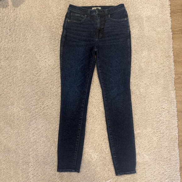 Madewell 10” High Rise Skinny Jeans Dark Wash Size 27 - Picture 4 of 9